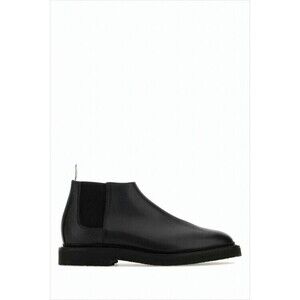 Thom Browne Black Leather Chelsea Boots - NWT